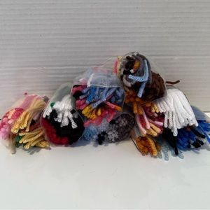 Various color pre-cut rug yarn for latch hook project